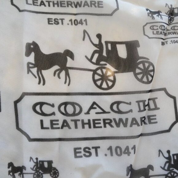 NEW AUTHENTIC 2023 COACH LEATHERWARE 100% SILK SCARF SCARVE BLACK WHITE 60"X20" - Picture 9 of 14